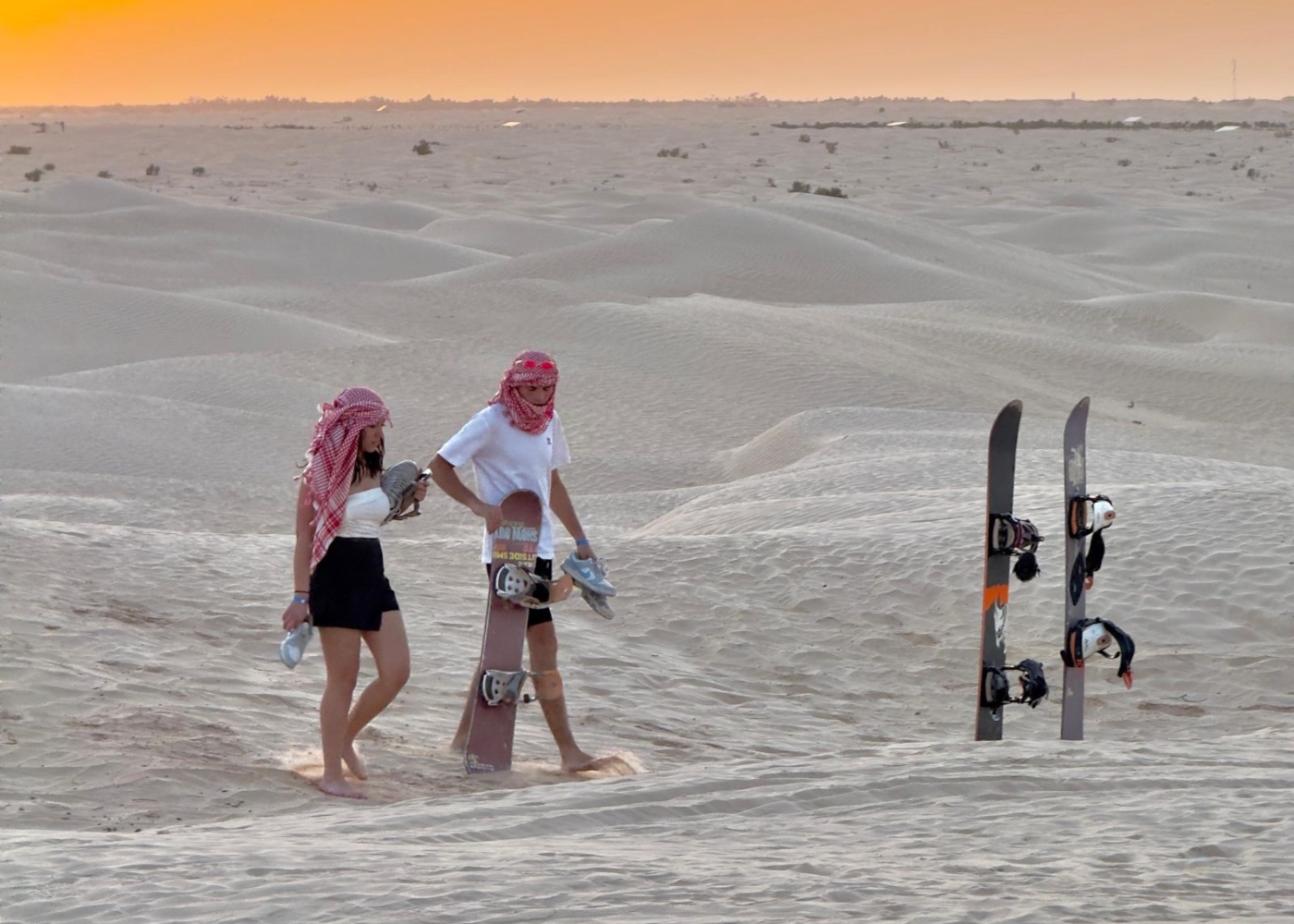 Desert activities near Sabria: quad, 4x4, camel rides and sandboarding
